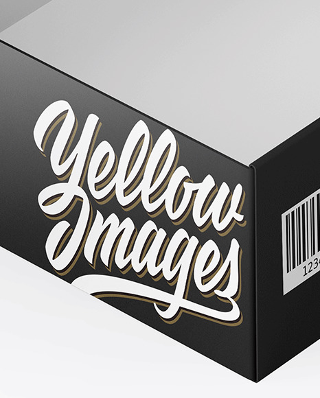 Opened Glossy Paper Box Mockup PSD #7