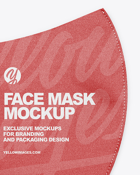 Download Folded Face Mask Mockup In Apparel Mockups On Yellow Images Object Mockups