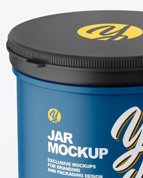 Matte Jar w  Spoon Mockup PSD #3