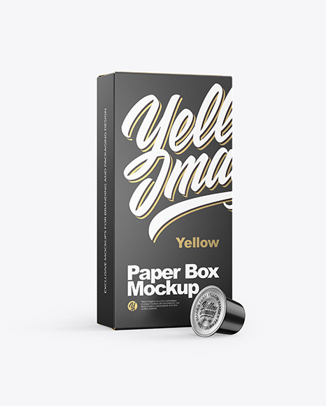 Paper Box With Coffee Capsules Mockup