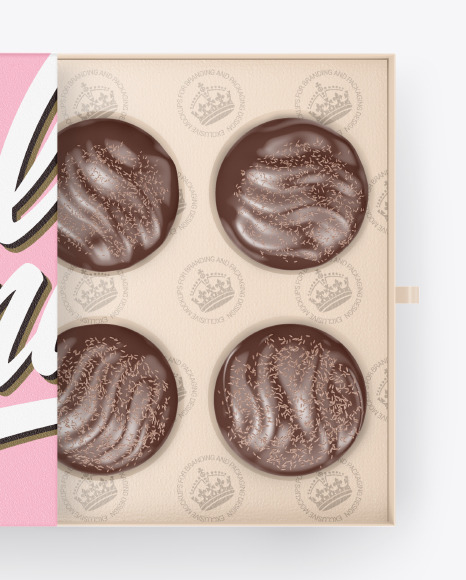 Box with Sweets Mockup PSD #6