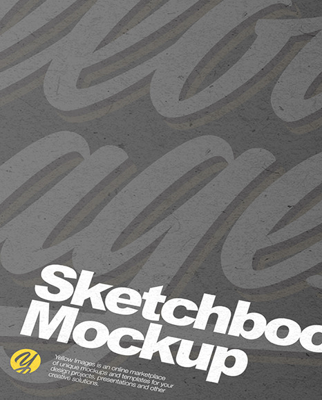 Kraft Paper Sketchbook Mockup PSD #2