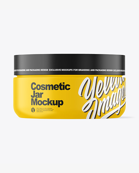 Matte Plastic Cosmetic Jar Mockup