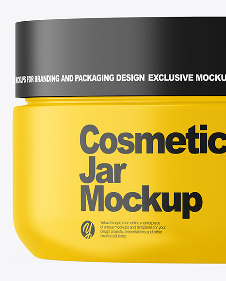 Matte Plastic Cosmetic Jar Mockup PSD #2