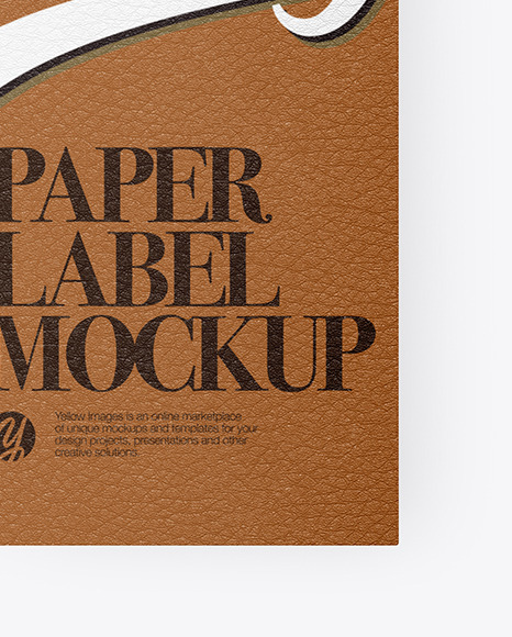 Leather Hang Tag Label Mockup PSD #1