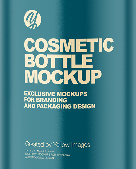 Cosmetic Bottle with Pump Mockup PSD #1