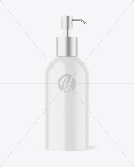 Download Cosmetic Bottle With Pump Mockup In Bottle Mockups On Yellow Images Object Mockups