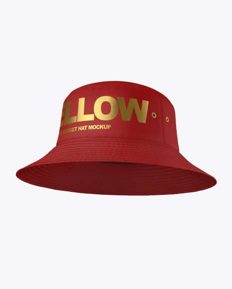 Download Bucket Hat With Wide Brim Mockup In Apparel Mockups On Yellow Images Object Mockups