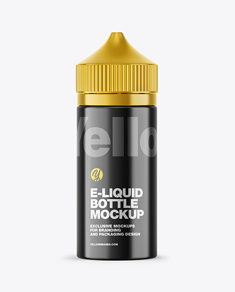 Metallic E Liquid Bottle Mockup PSD #2