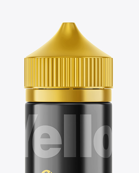 Metallic E Liquid Bottle Mockup PSD #1