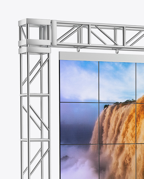 LED Wall Truss System Mockup PSD #2