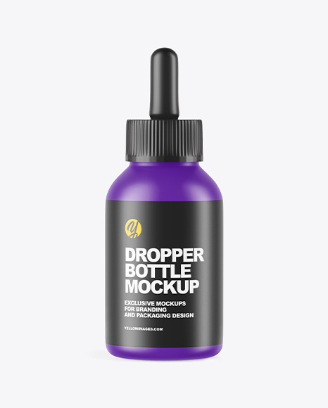 Matte Plastic Dropper Bottle Mockup