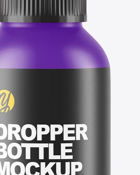 Matte Plastic Dropper Bottle Mockup PSD #1