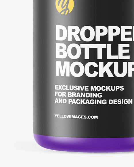 Matte Plastic Dropper Bottle Mockup PSD #6