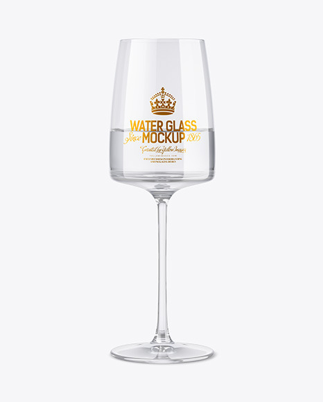 Clear Wine Glass Mockup PSD #2