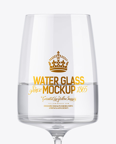 Clear Wine Glass Mockup PSD #3