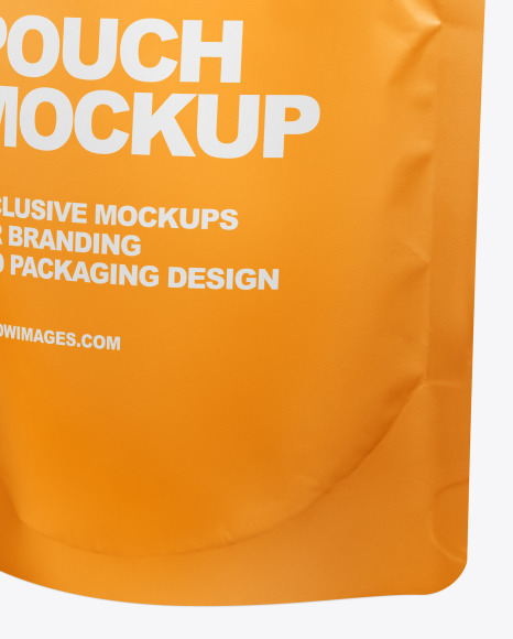 Matte Stand Up Pouch W  Zipper Mockup PSD #1