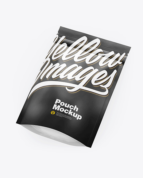 Matte Stand Up Pouch Mockup In Pouch Mockups On Yellow Images Object Mockups