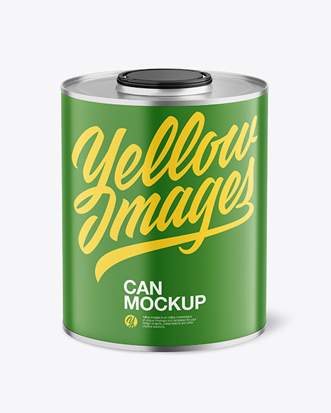 Tin Can with Matte Finish Mockup
