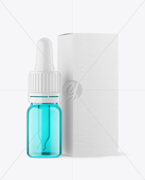 Colored Glass Dropper Bottle w  Kraft Box Mockup PSD #3