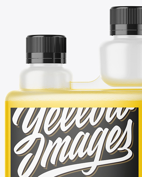 Glossy Dosing Bottle Mockup - Half Side View