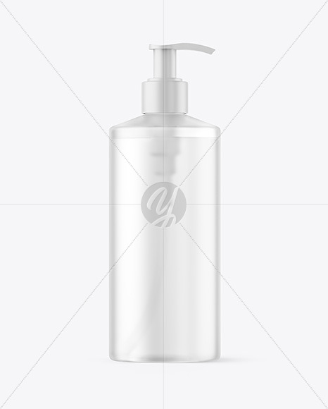 Download Frosted Plastic Bottle With Pump Mockup In Bottle Mockups On Yellow Images Object Mockups