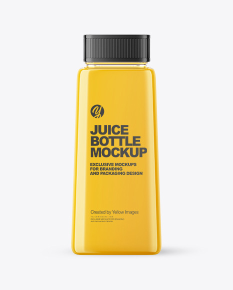 Square Orange Juice Bottle Mockup PSD #4
