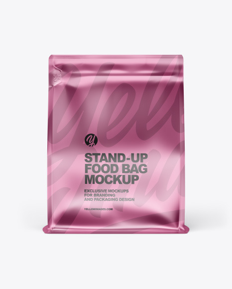 Metallic Food Bag Mockup - Free Download Images High Quality PNG, JPG