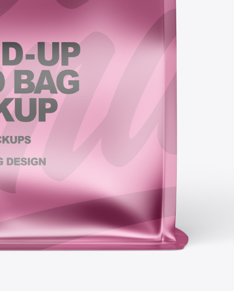 Metallic Food Bag Mockup PSD #1