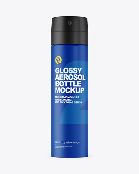 Matte Aerosol Bottle Mockup