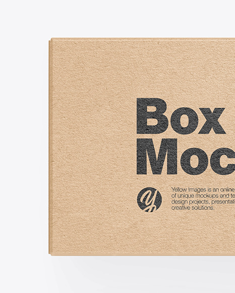 Kraft Box w  Glossy Cosmetic Tube Mockup PSD #1