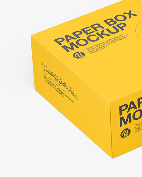 Glossy Paper Box with Perforation Mockup PSD #3