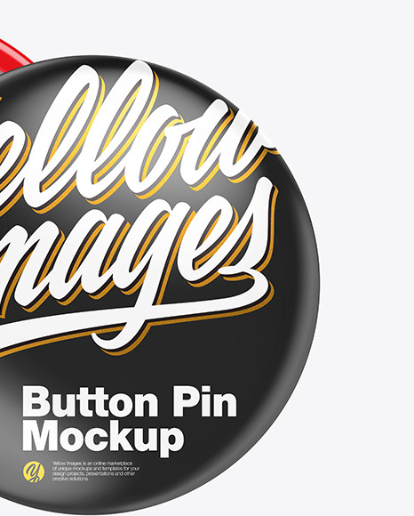 Two Glossy Button Pins Mockup PSD #5