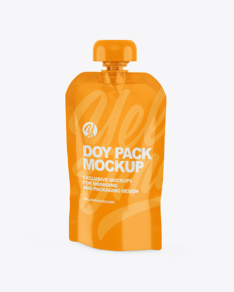 Glossy Doy-Pack Mockup