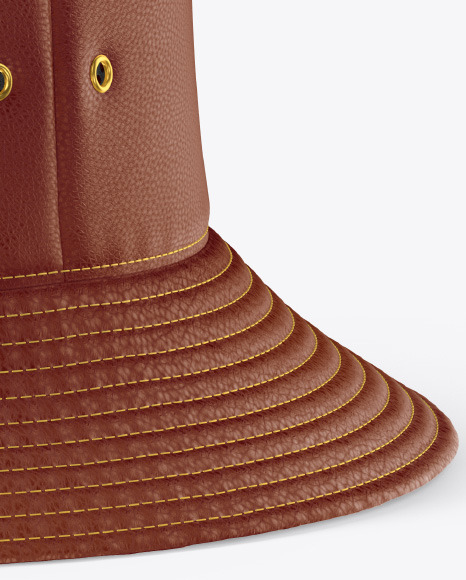 Download Leather Bucket Hat W Wide Brim Mockup In Apparel Mockups On Yellow Images Object Mockups