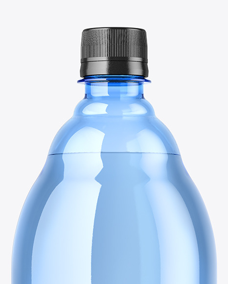Blue Plastic Water Bottle Mockup PSD #2