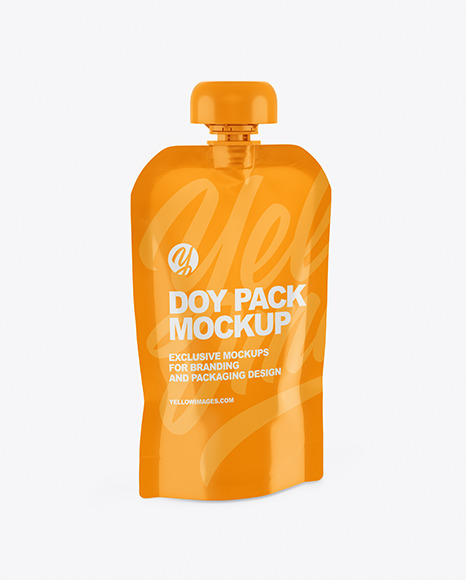 Glossy Doy-Pack Mockup