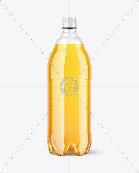 Clear Plastic Apple Juice Bottle Mockup PSD #3