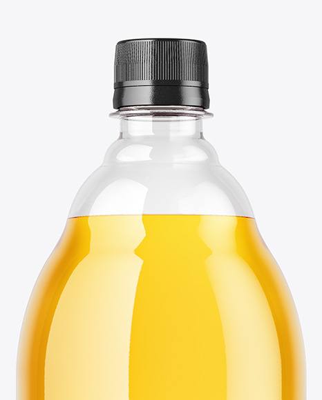 Clear Plastic Apple Juice Bottle Mockup PSD #2