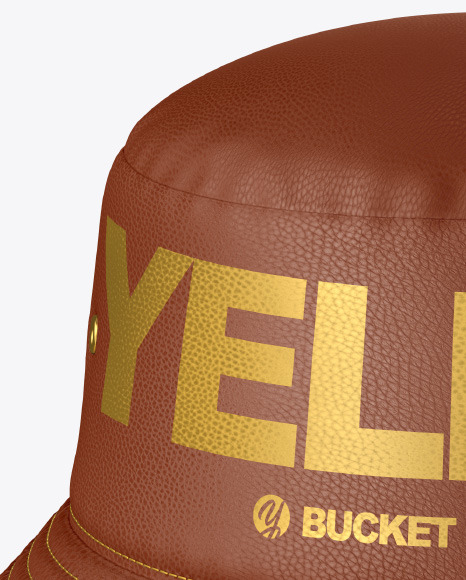 Download Leather Bucket Hat W Wide Brim Mockup In Apparel Mockups On Yellow Images Object Mockups