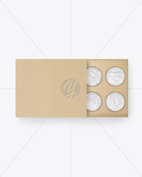 Kraft Box With Sweets Mockup In Box Mockups On Yellow Images Object Mockups