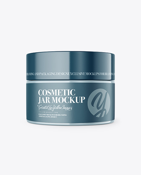 Plastic Cosmetic Jar Mockup PSD #2