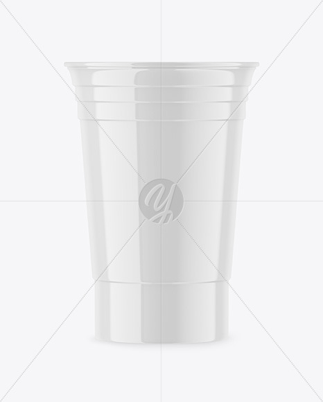 Glossy Plastic Party Cup Mockup PSD #1