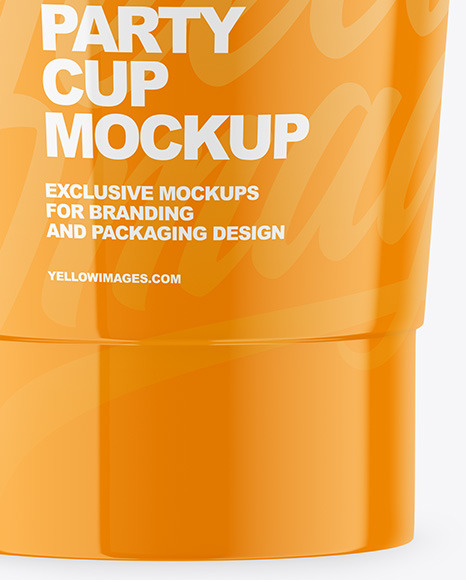 Glossy Plastic Party Cup Mockup PSD #5