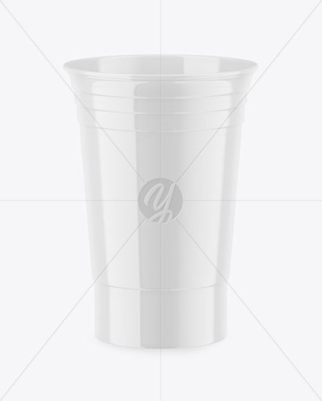 Glossy Plastic Party Cup Mockup PSD #3