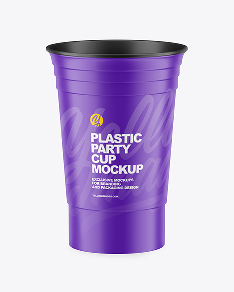 Matte Plastic Party Cup Mockup PSD #2