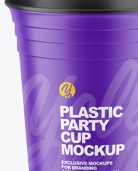 Matte Plastic Party Cup Mockup PSD #3