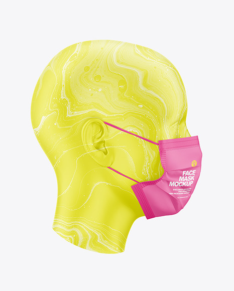 Download Face Mask Mockup In Apparel Mockups On Yellow Images Object Mockups