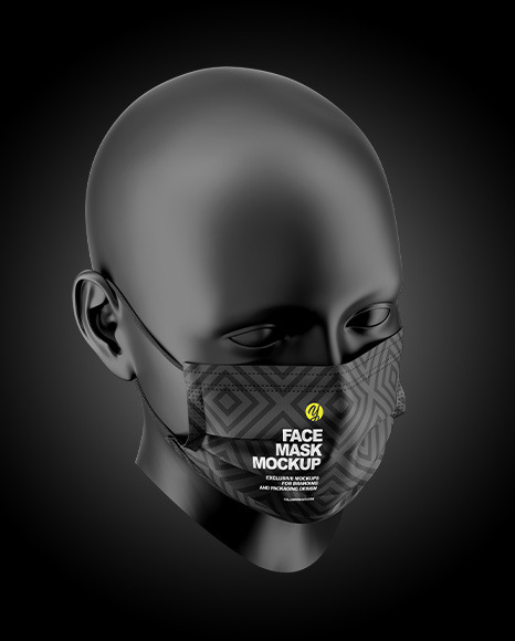 Download Face Mask Mockup In Apparel Mockups On Yellow Images Object Mockups