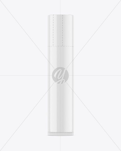 Lip Balm Tube In Glossy Shrink Sleeve Mockup